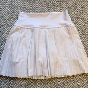 Alo White Grand Slam Pleated Skort